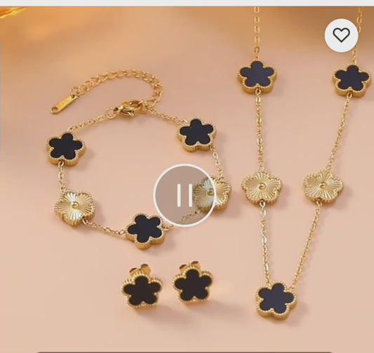 Stainless steel five clover fashon