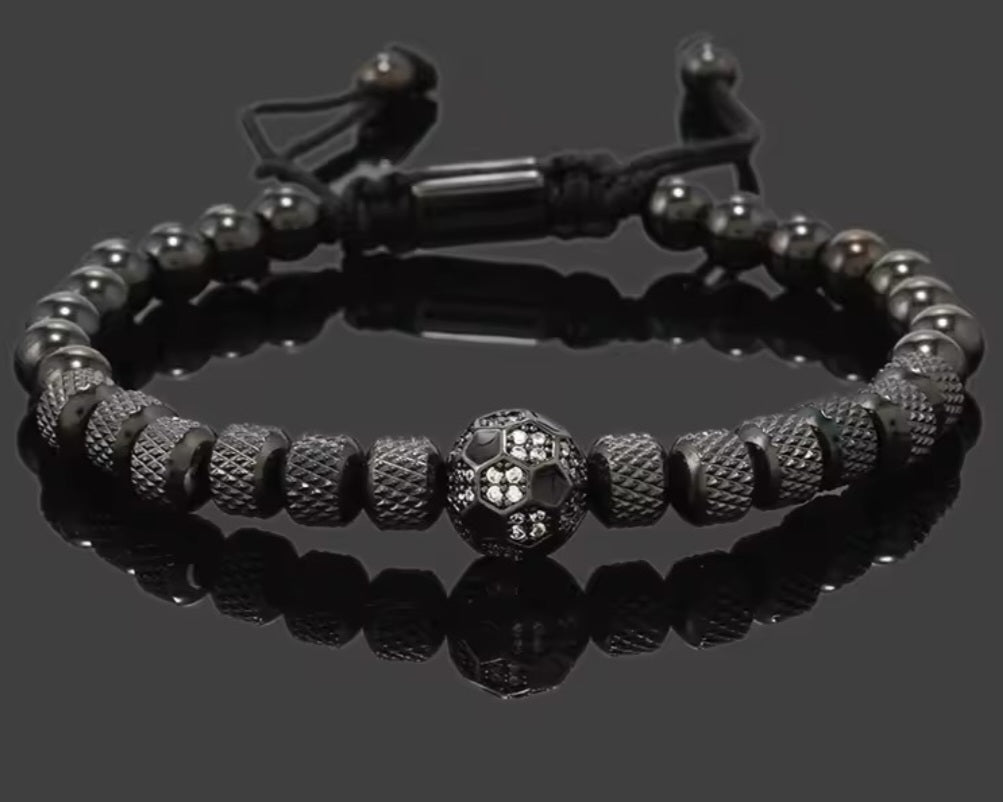 Luxury football Charms stainless  steel beads