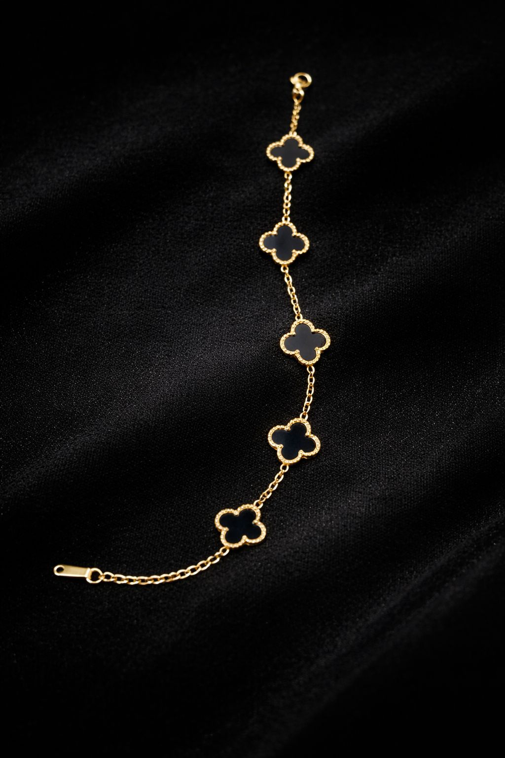 Hot jewelry stainless five leaf flower bracelet for women