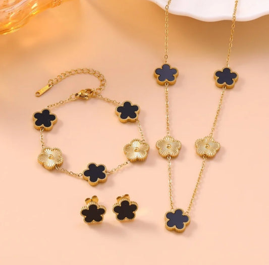 Stainless steel five clover fashon