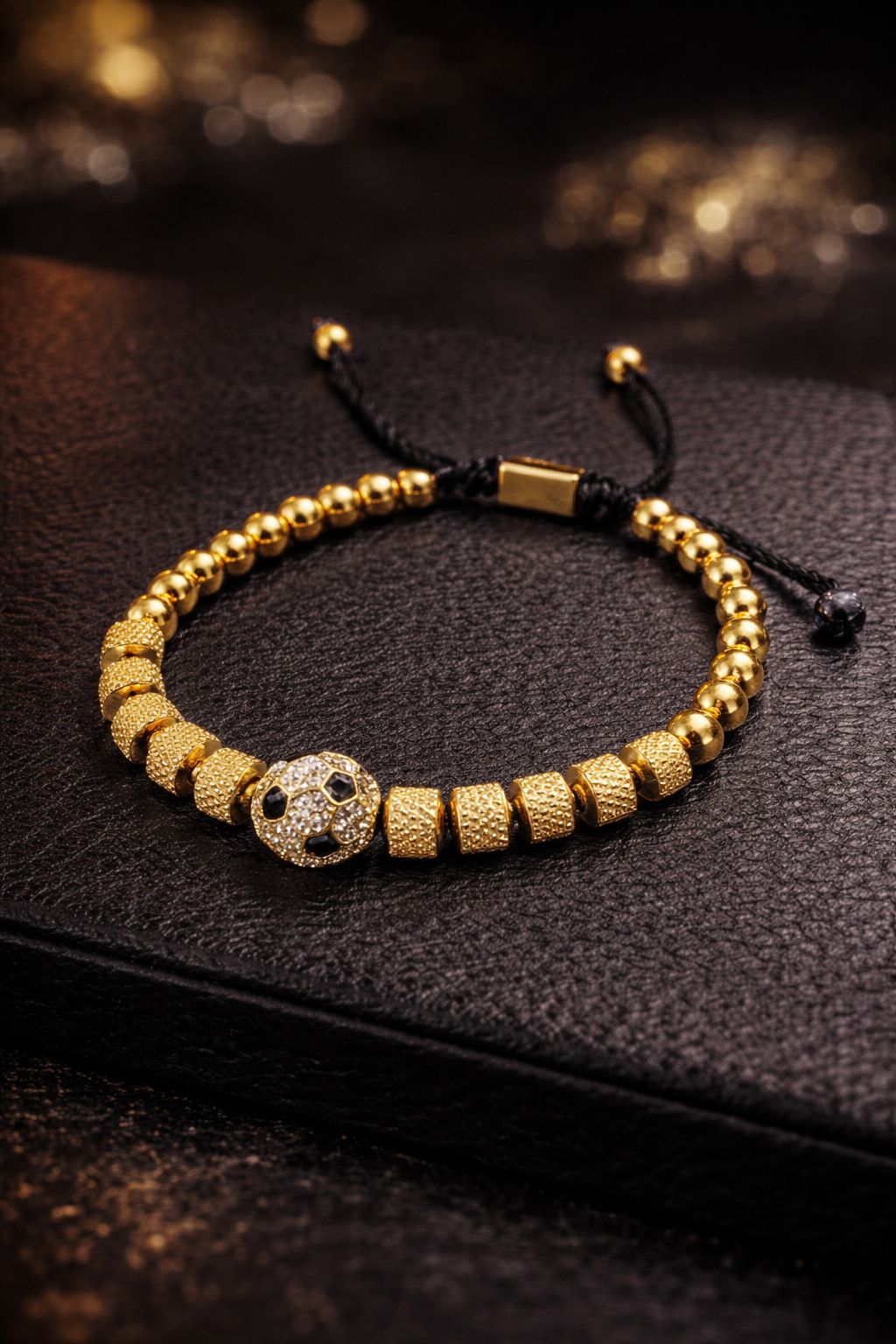 Luxury football Charms stainless  steel beads